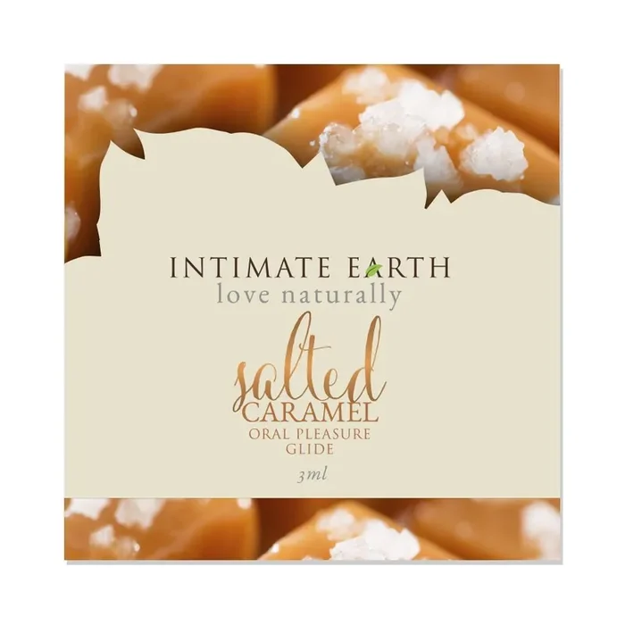 Intimate Earth – Natural Flavors Glide Salted Caramel Foil 3