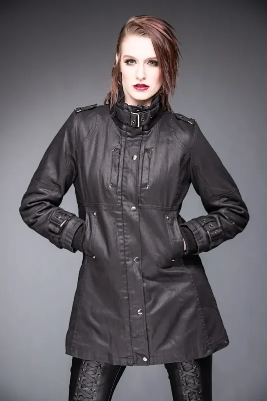 Jacke mit Schnalle an Kragen & Ärmeln (Grösse M)