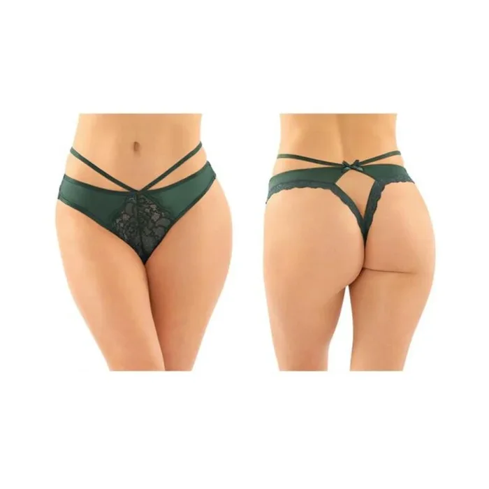 Kalina Strappy Thong 6pk S/M Green
