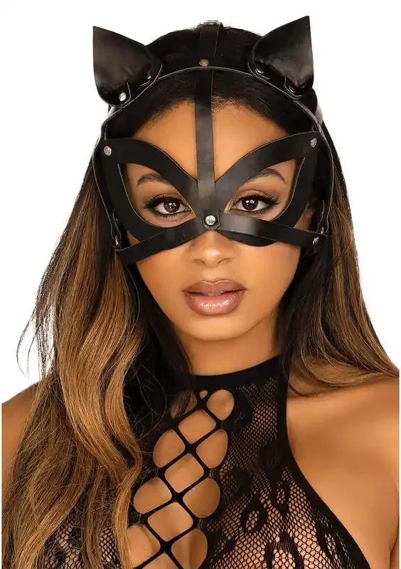 Katzenmaske mit Nieten