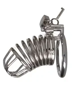 Keuschheitskäfig mit Spiralbiegung