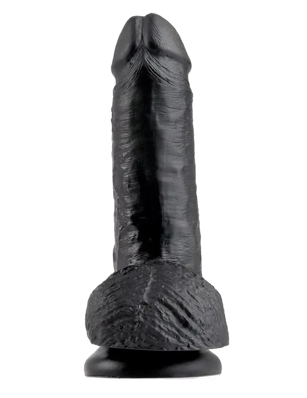 King Cock 17 cm Dildo mit Hoden Schwarz