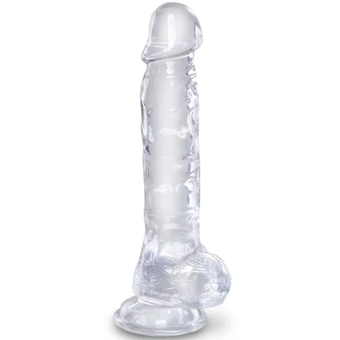 King Cock – Clear Realistischer Penis mit Eieren 16.5 CM Transparent