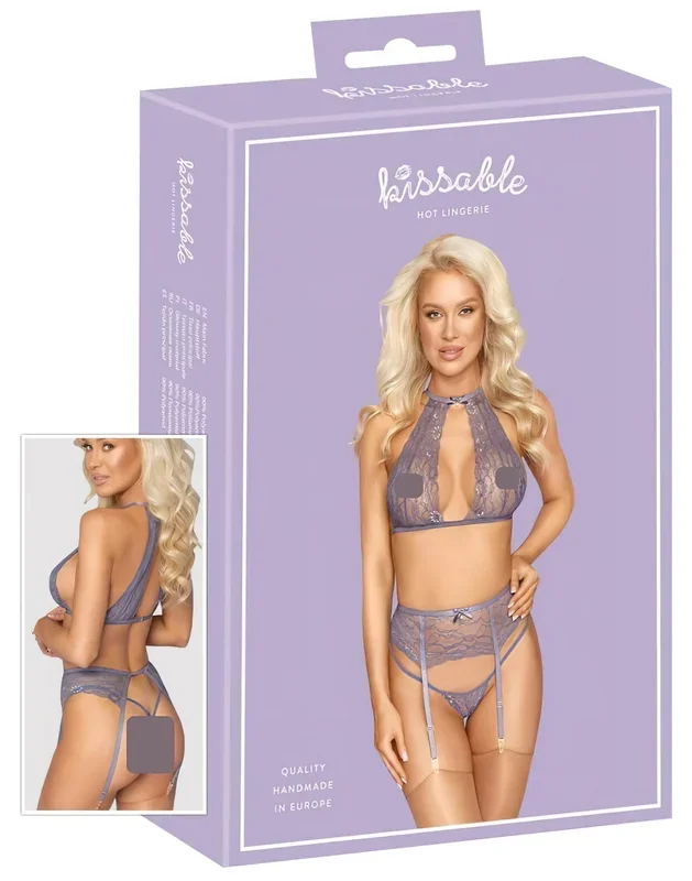 Kissable – Spitzen-Wäsche-Set (lila)