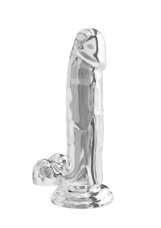 Klarer Dildo mit Hoden – Vergnügen