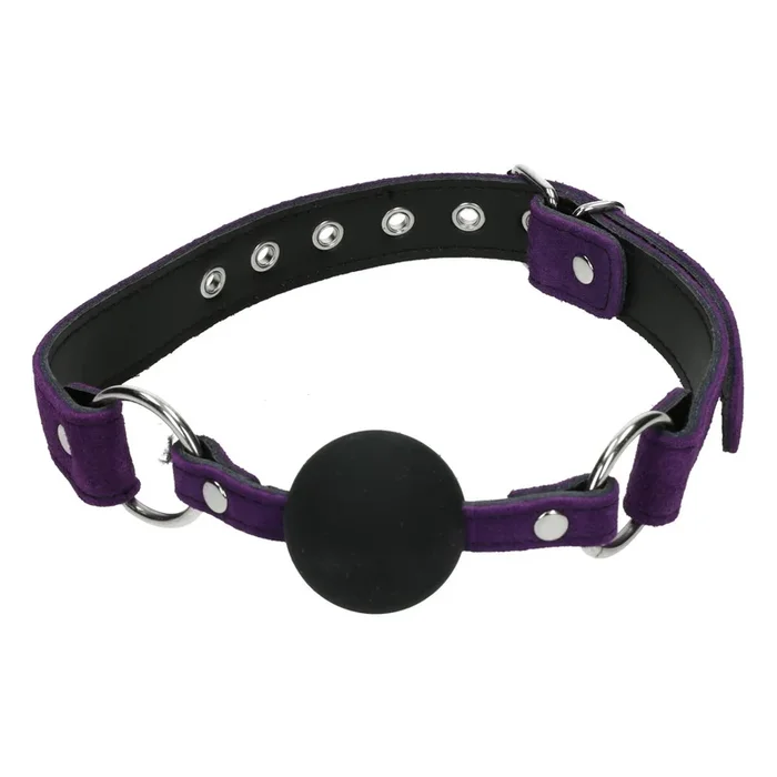 klassischer Knebel mit Silikonball – violett