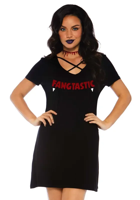 Kleid ‘Fangtastic‘ mit Crossover-Akzent