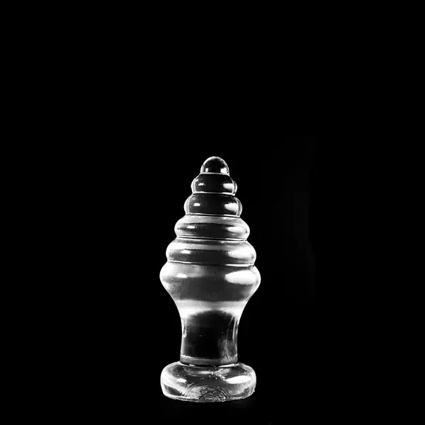 Konischer Plug mit breiter Riffelung – transparent