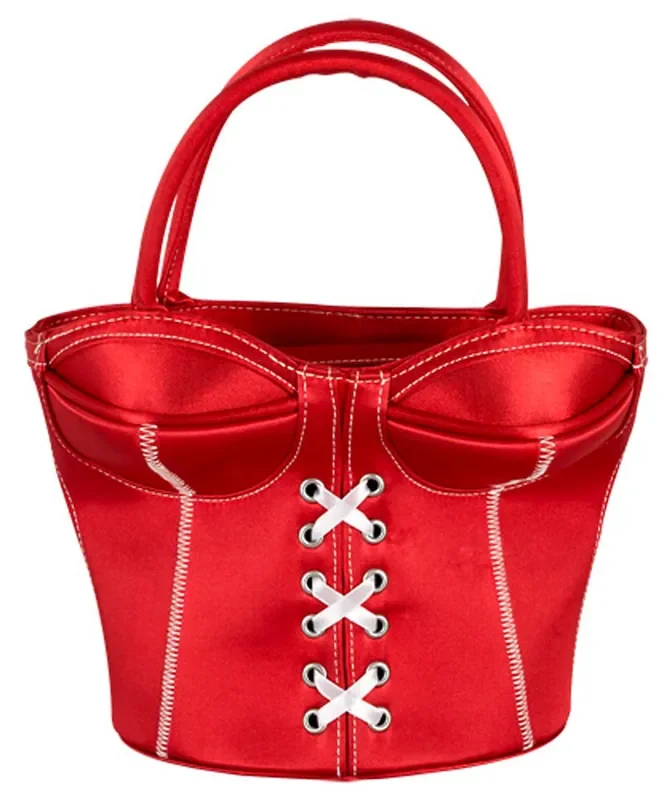 Korsett Handtasche in Rot