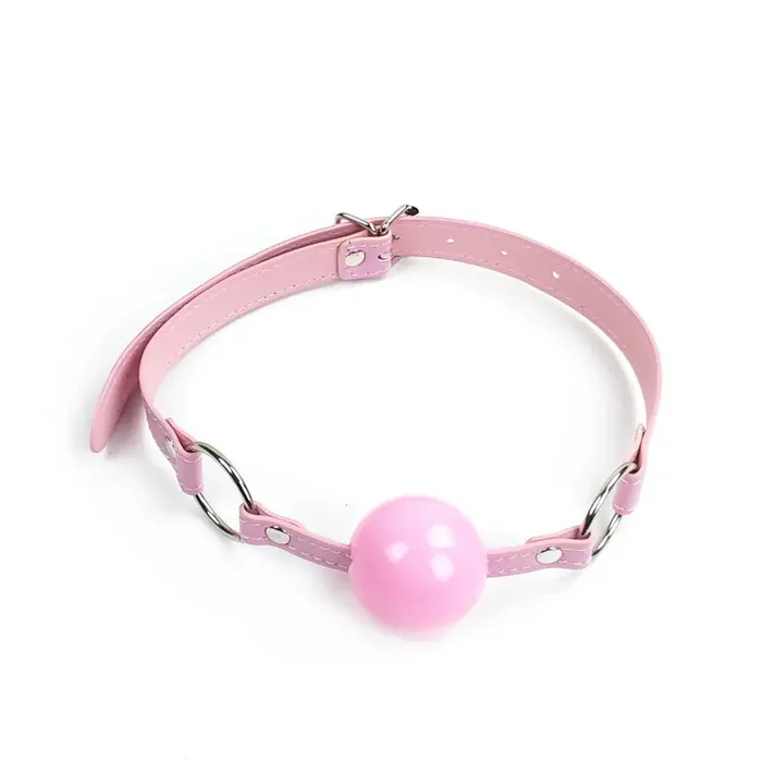 Kunstleder Ballknebel rosa