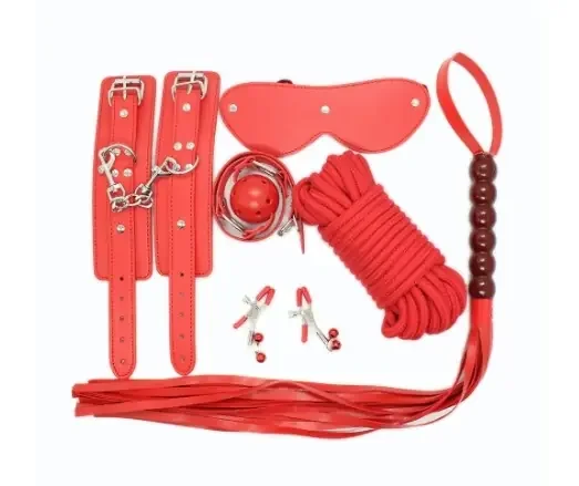 Kunstleder Bondage Fessel-Set