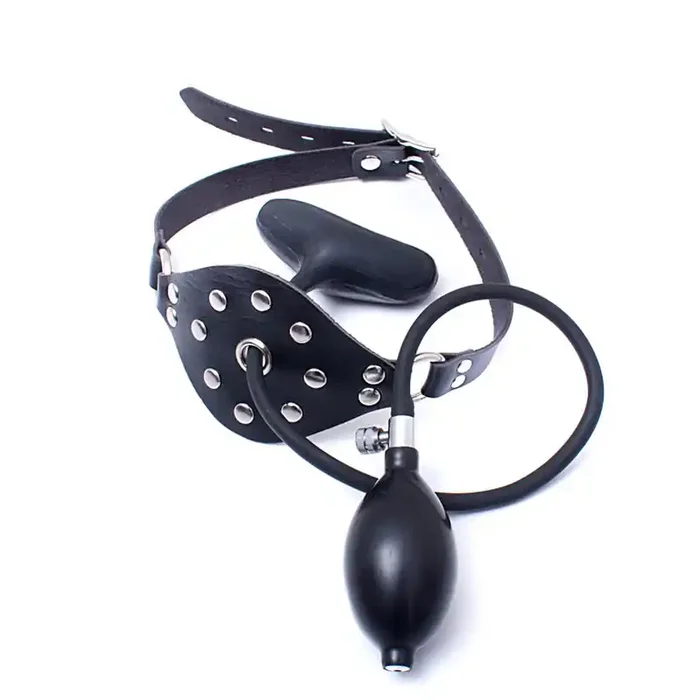 Kunstleder Butterfly-Knebel mit Pumpe