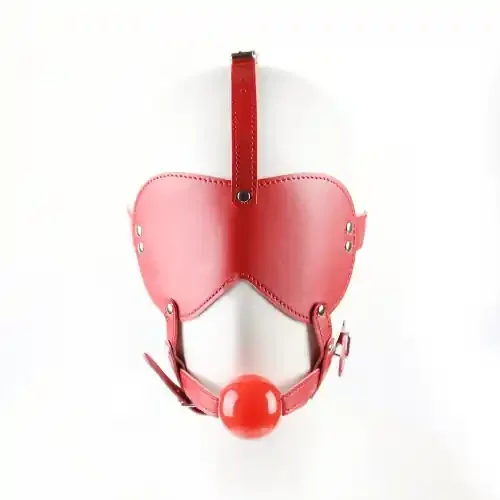 Kunstleder Kopfharness mit Ballknebel