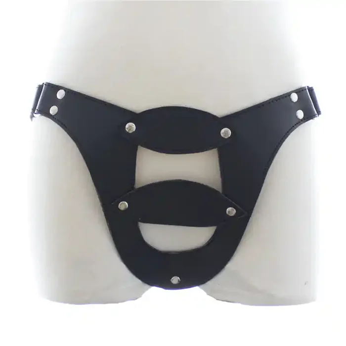 Kunstleder Pants mit Ausschnitt