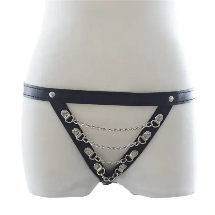 Kunstleder String mit Ketten
