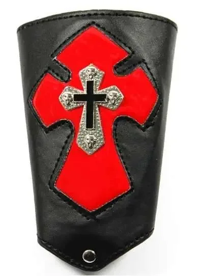 Kunstlederarmband mit Kruzifix