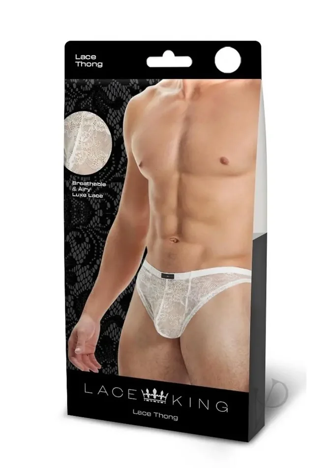 Lace King Lace Thong – Large/XLarge – White