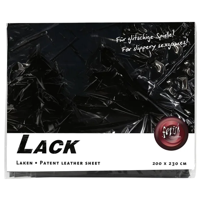 Lack-Bettlaken – 200x230cm (schwarz)