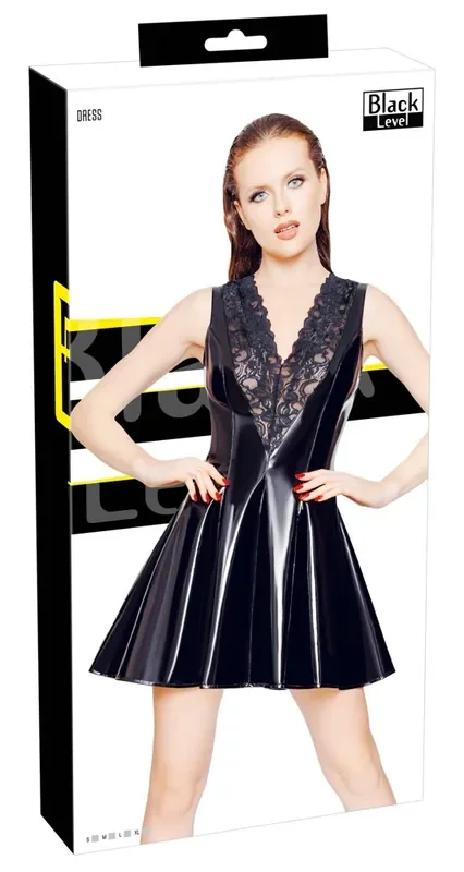 Lack Kleid mit Spitze