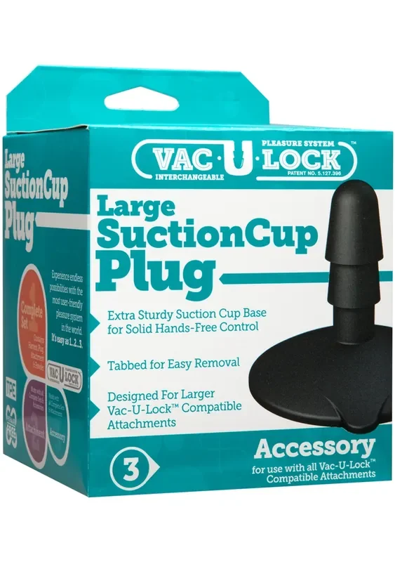 Large Suction Cup Plug – Black