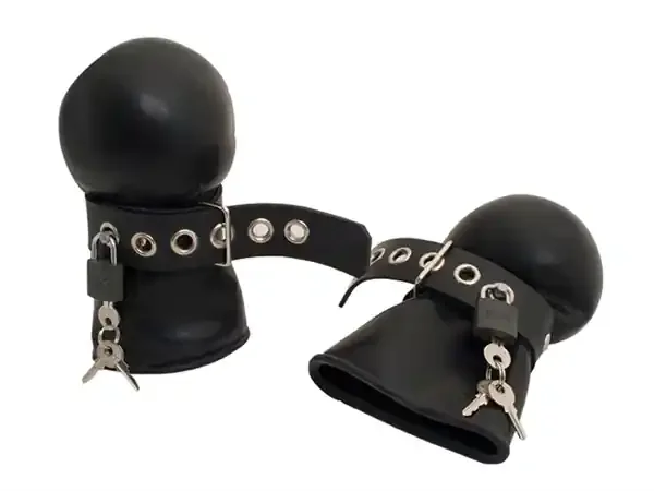 Latex Bondage Fäustlinge – abschließbar