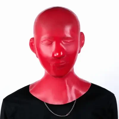 Latex Maske geschlossen mit Reißverschluss