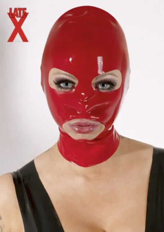 Latex-Maske in Rot