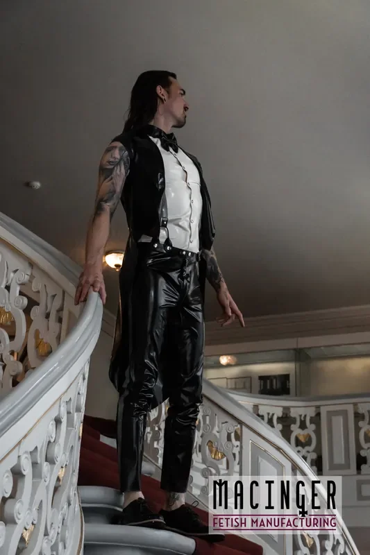 Latex Retro Hose ‘Dandy‘ mit Hosenträgern – MACINGER