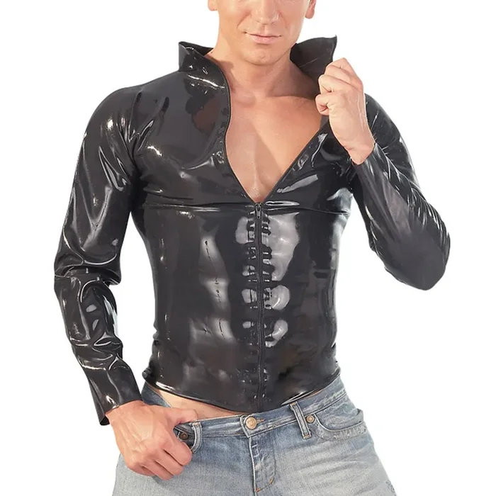 Latex-Shirt mit Zip