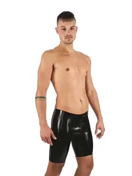 Latex Shorts ‘Fucker‘ – schwarz