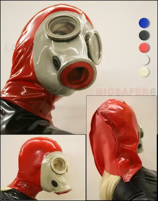 Latexmaske – Big Safer mit Mundkondom