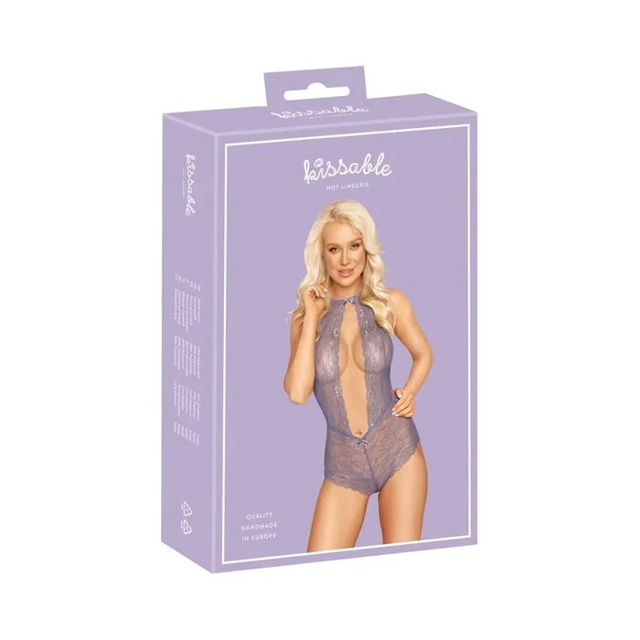 Lavendelfarbener Body im exklusiven Style<Größe-L/XL