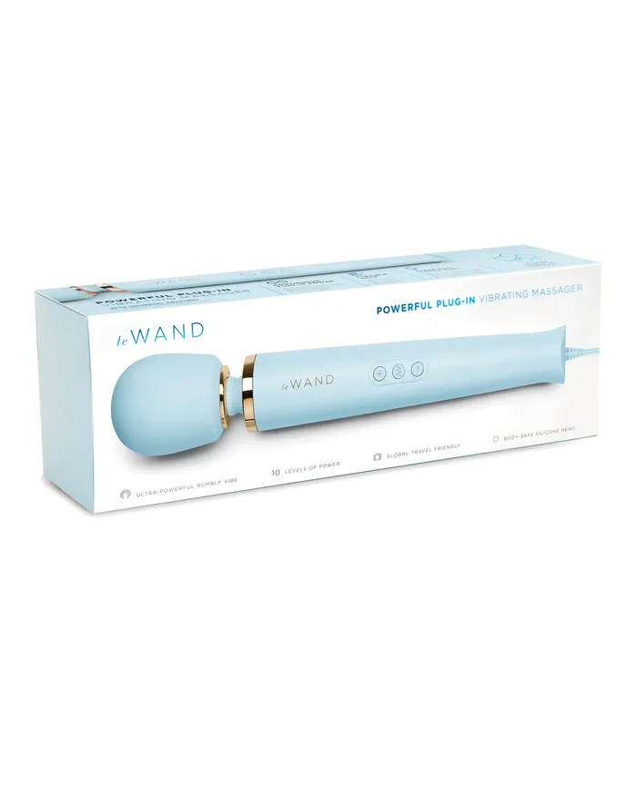 Le Wand Powerful Plug-In Vibrating Massager – Sky Blue