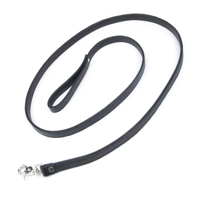 Leather Leash, Black, 6′