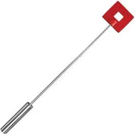 Leather Square Tipped Crop red | AKTION