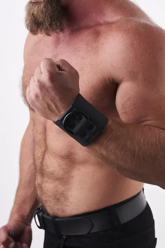 Leder Armband und Fessel ‘Soft‘ – schwarz