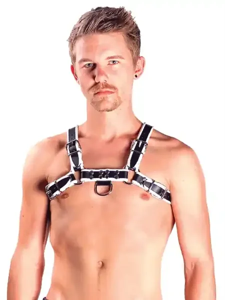 Leder Brustharness mit Kontrastfarbe