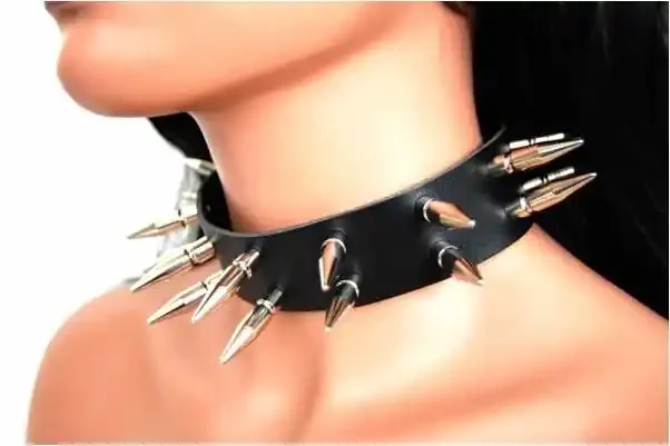 Leder Choker mit zwei Reihen 3,5cm Killernieten