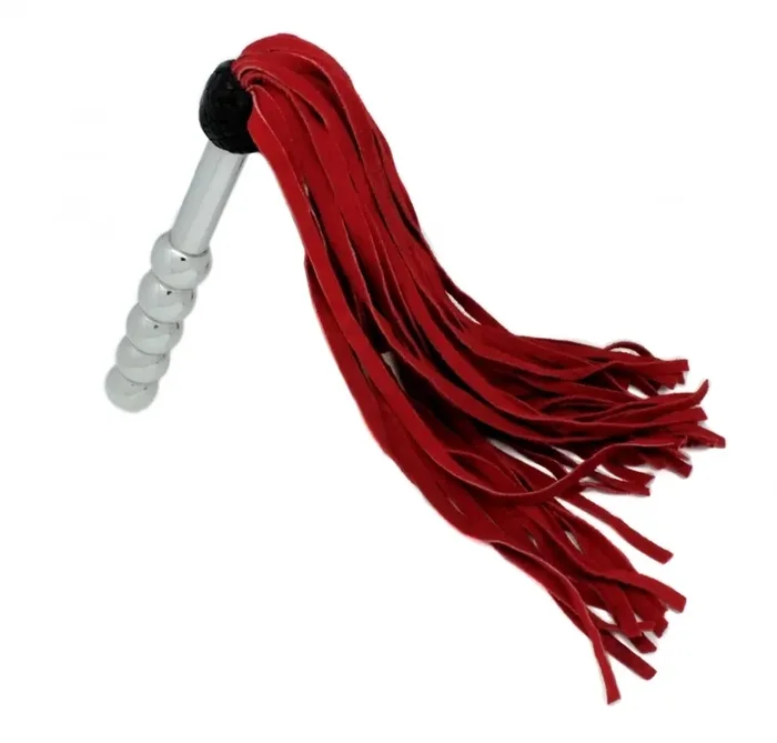 Leder Flogger Rot mit 45 Striemen