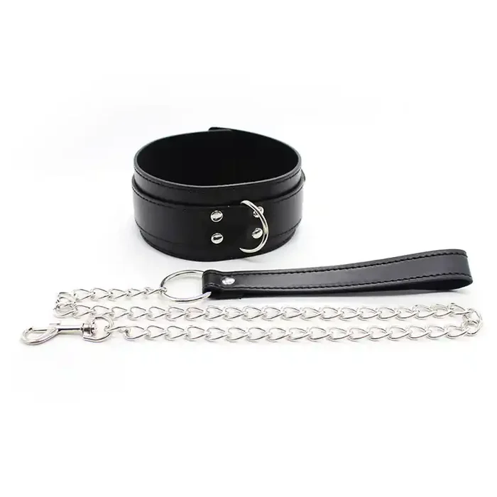 Leder Halsband mit Leine