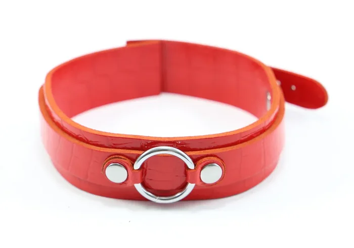 Leder Halsfessel mit O-Ring