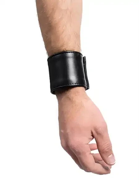 Leder Handgelenk-Geldbörse schwarz klein