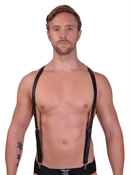 Leder Hosenträger ‘Basic‘ schwarz