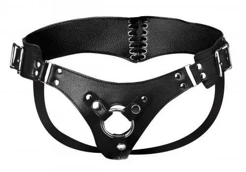 Leder Korsett Strap-On Dildo Harness