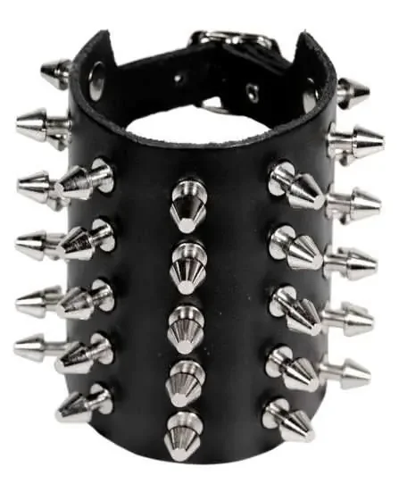 Lederarmband mit fünf Reihen Killernieten