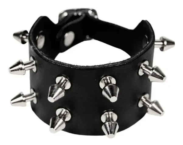 Lederarmband mit zwei Reihen Killernieten