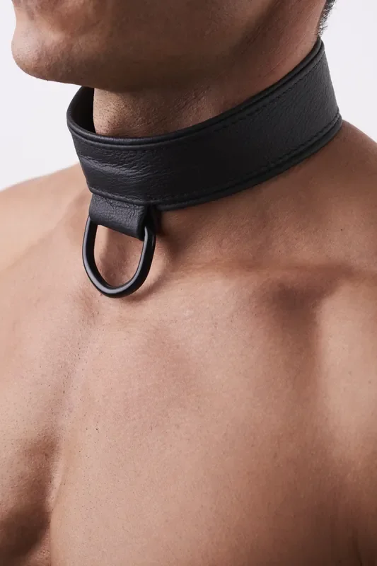 Lederhalsband ‘Soft‘ mit D-Ring