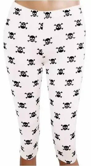 Leggings mit Totenköpfen (Farbe Schwarz)