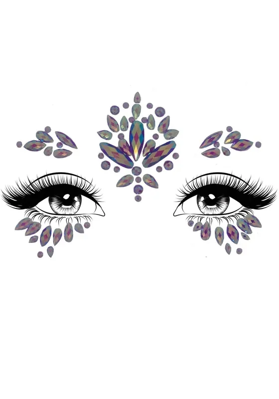 Lila Glitzer Gesichtssticker