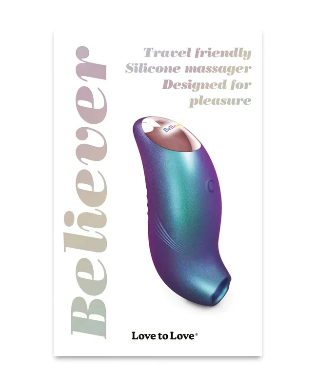 Love to Love Believer Mini Tongue Flicker – Iridescent Turquoise